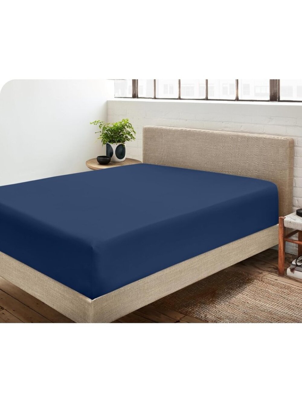 Bare Home Dark Blue Twin XL Ultra Soft Microfiber Fitted Sheet 39" x 80" NWOT